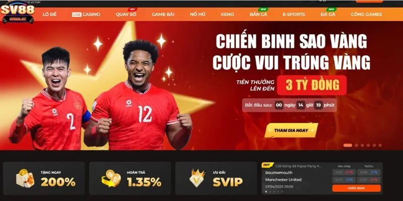 SV88 - Nhà cái SV88,Us, link không chặn 2025 | us.com 8 SV88 - Sân Chơi Cá Cược Thể Thao Đẳng Cấp Số 1 Việt Nam